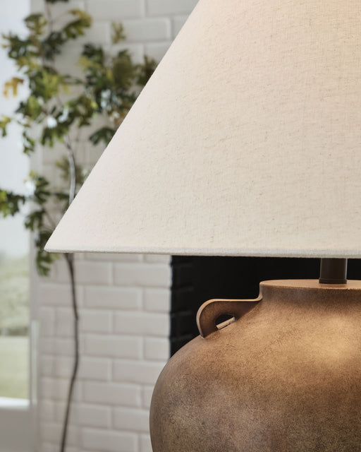 Ferrilby - Poly Table Lamp - Antique Beige - R&R Furniture Gallery (Fountain Valley, CA)