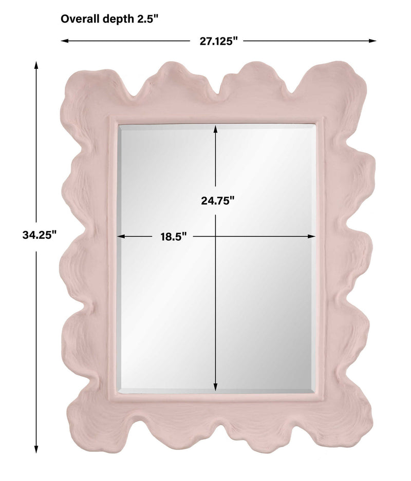 Uttermost Sea Coral wall mirror featuring a detailed coral design in a natural finish, perfect for coastal or ocean-inspired decor.