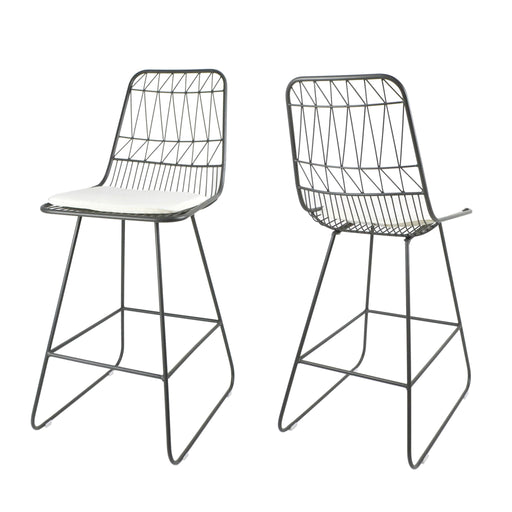 Yearning - Iron Counter Stool With Water Resistant Cushion - R&R Furniture Gallery (Fountain Valley, CA)