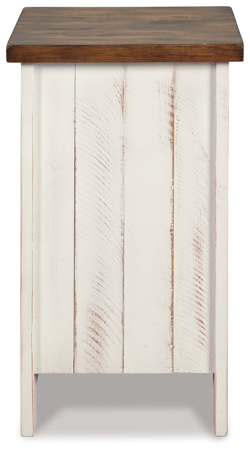 Wystfield - Chair Side End Table - White / Brown - R&R Furniture Gallery (Fountain Valley, CA)