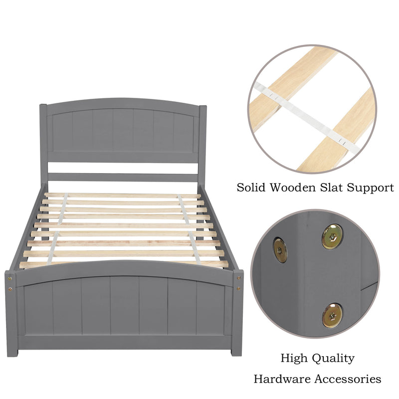 Platform Bed & Headboard, Footboard And Wood Slat Support - R&R Furniture Gallery (Fountain Valley, CA)