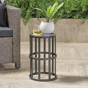 Outdoor Powder Coated Side Table - Gray - R&R Furniture Gallery (Fountain Valley, CA)