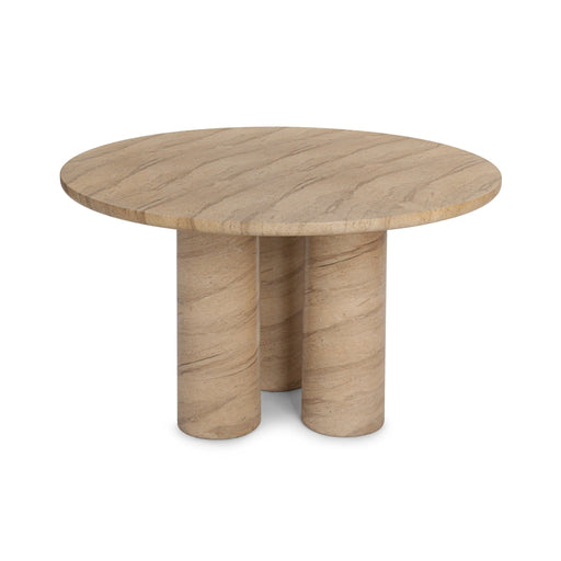 Niva - 47" Outdoor Round Dining Table - Beige - R&R Furniture Gallery (Fountain Valley, CA)