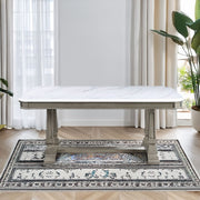 Zumala - Dining Table - Marble Top & Weathered Oak - R&R Furniture Gallery (Fountain Valley, CA)