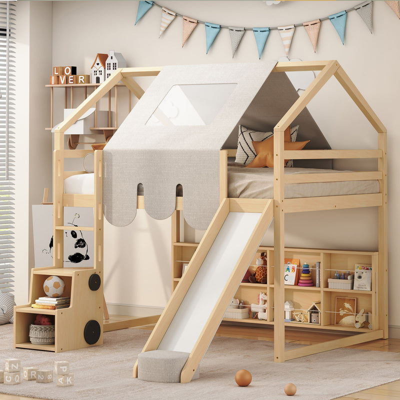 Loft Bed With House Shaped Frame And Tent - R&R Furniture Gallery (Fountain Valley, CA)