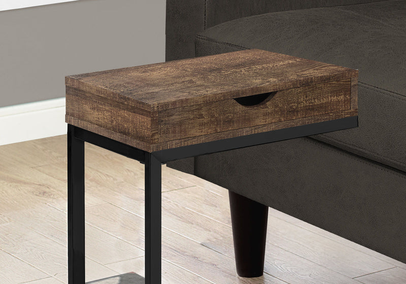 Accent Table, C - Shaped, Modern - Brown - R&R Furniture Gallery (Fountain Valley, CA)