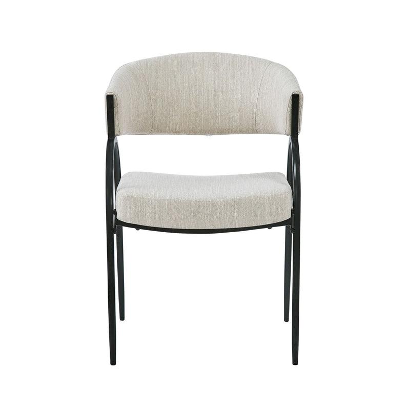 Contemporary Upholstered Dining Chairs With Metal Legs (Set of 2) - R&R Furniture Gallery (Fountain Valley, CA)