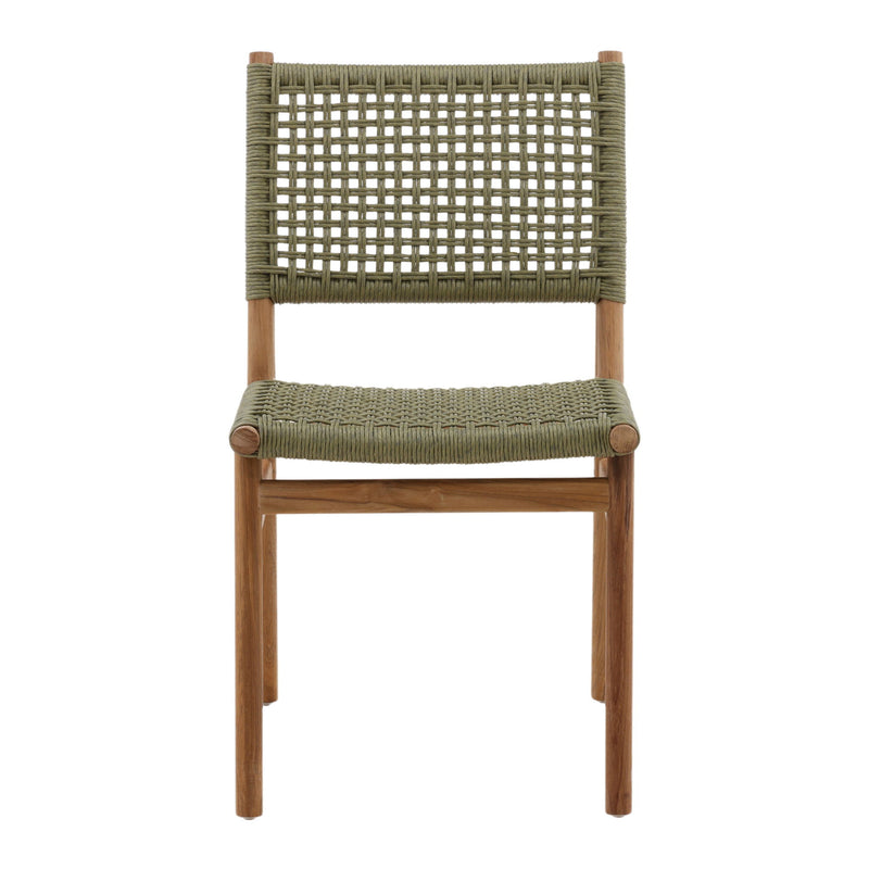 Francisca - Outdoor Dining Chair (Set of 2) - Green And Natural