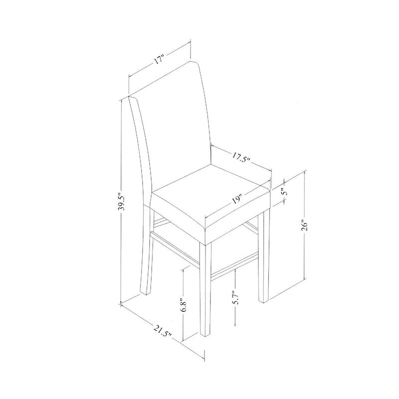 Leon - Bar Table And 4 Bar Stools - Espresso / White - R&R Furniture Gallery (Fountain Valley, CA)