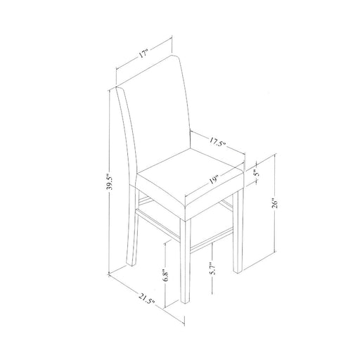 Leon - Bar Table And 4 Bar Stools - Espresso / White - R&R Furniture Gallery (Fountain Valley, CA)