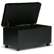 Cosmopolitan - Storage Ottoman - Midnight Black - R&R Furniture Gallery (Fountain Valley, CA)