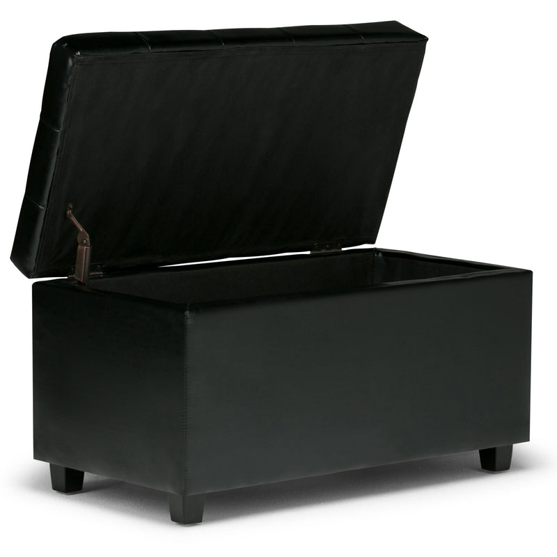 Cosmopolitan - Storage Ottoman - Midnight Black - R&R Furniture Gallery (Fountain Valley, CA)