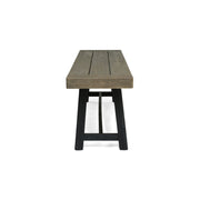 Noble House Cloud outdoor bench with acacia wood frame and slat panel design, featuring a sturdy, stylish seating option for outdoor spaces.