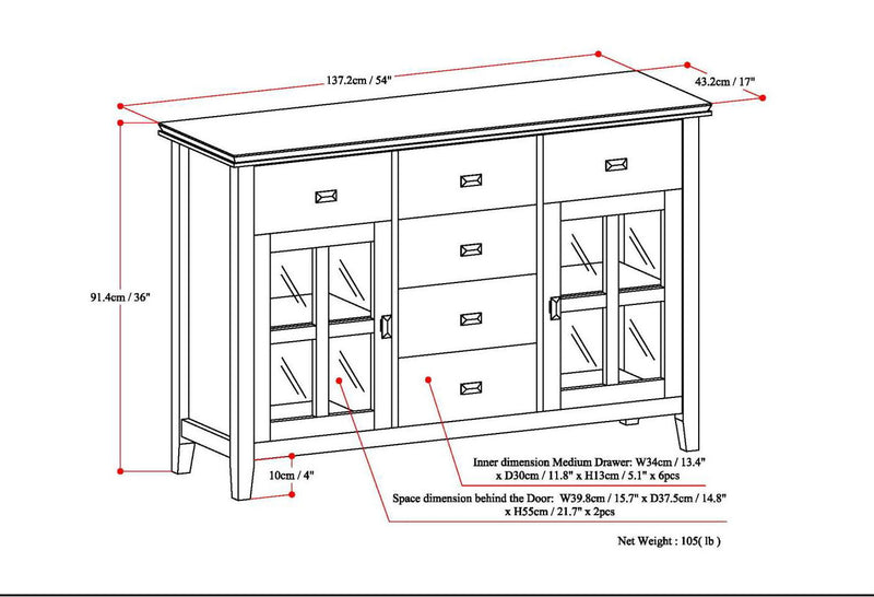 Artisan - Handcrafted Sideboard Buffet - R&R Furniture Gallery (Fountain Valley, CA)