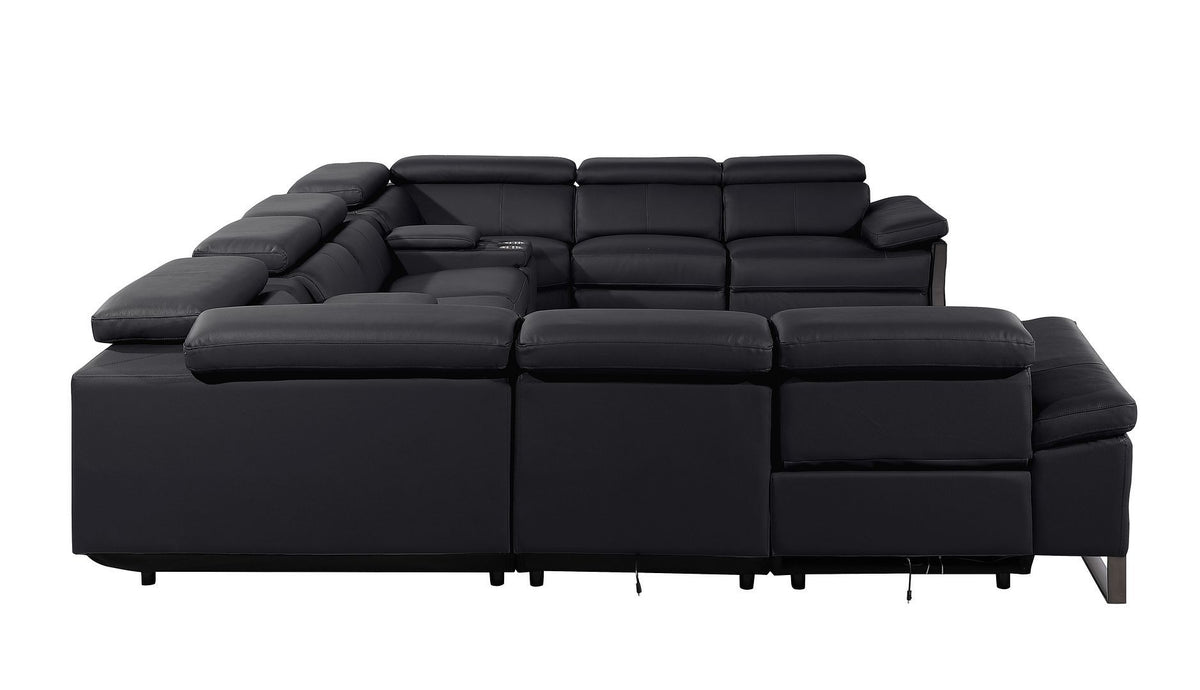 1246 - 10-Piece U-Shaped Modular Power Reclining Sectional With 4 Power Recliners And Power Headrests
