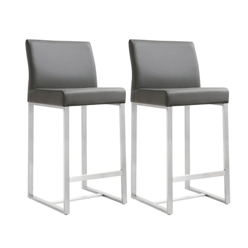 Denmark - Stainless Steel Counter Stool (Set of 2) - R&R Furniture Gallery (Fountain Valley, CA)