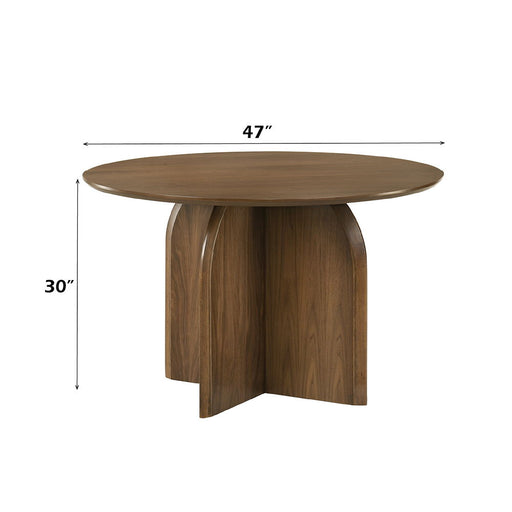 Delmon - Round Dining Table - Dark Walnut - R&R Furniture Gallery (Fountain Valley, CA)