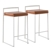 Lumi Source Fuji Simple Elegance contemporary stackable counter stool set with sleek design and modern finish.