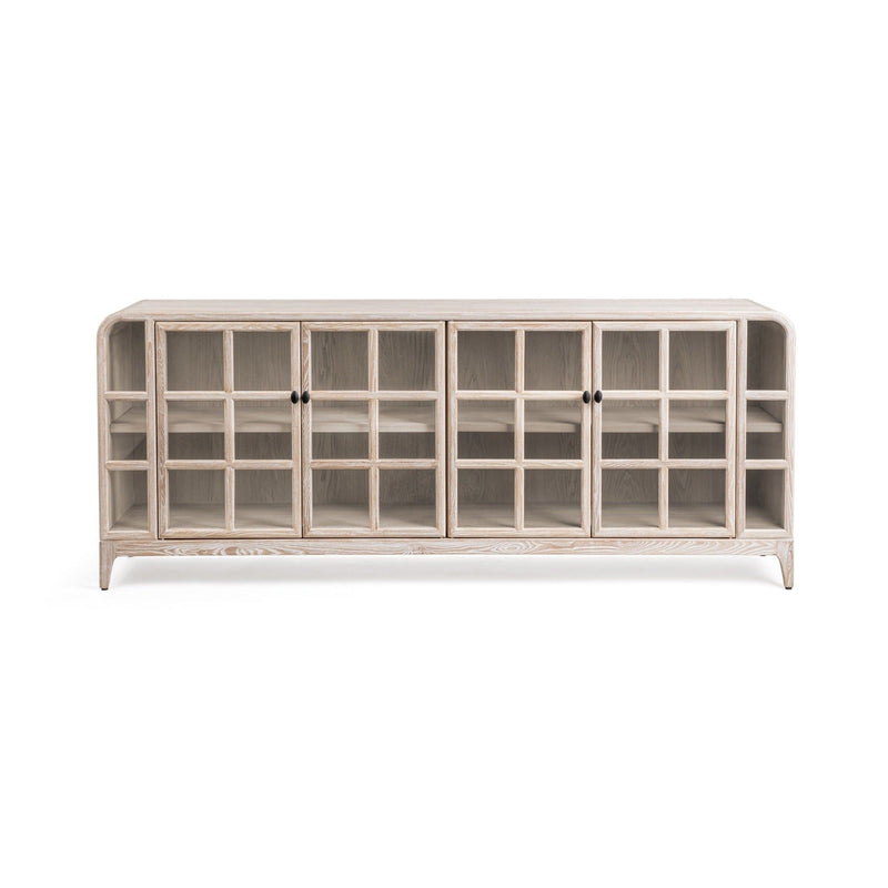 Classic Home Waverly buffet cabinet with wooden finish, featuring multiple drawers and doors for storage.