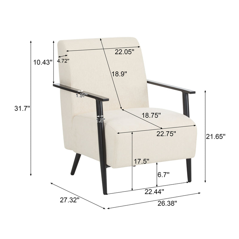 Modern Lounge Chair With Upholstery - R&R Furniture Gallery (Fountain Valley, CA)