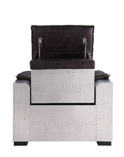 Misezon - Power Motion Recliner - Dark Top Grain Brown Leather & Aluminum - R&R Furniture Gallery (Fountain Valley, CA)