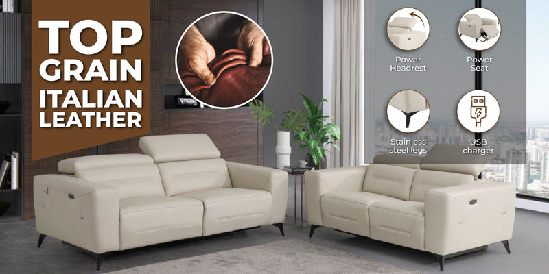 989 - Power Reclining Loveseat With Power Headrest - R&R Furniture Gallery (Fountain Valley, CA)