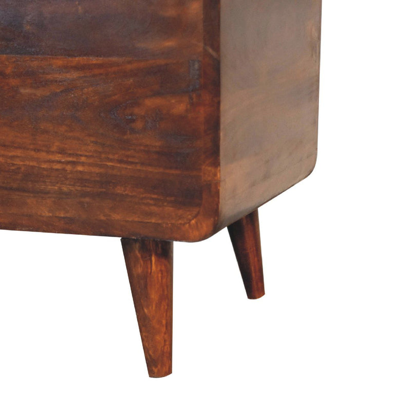 Curved Blanket Box - Chestnut - R&R Furniture Gallery (Fountain Valley, CA)