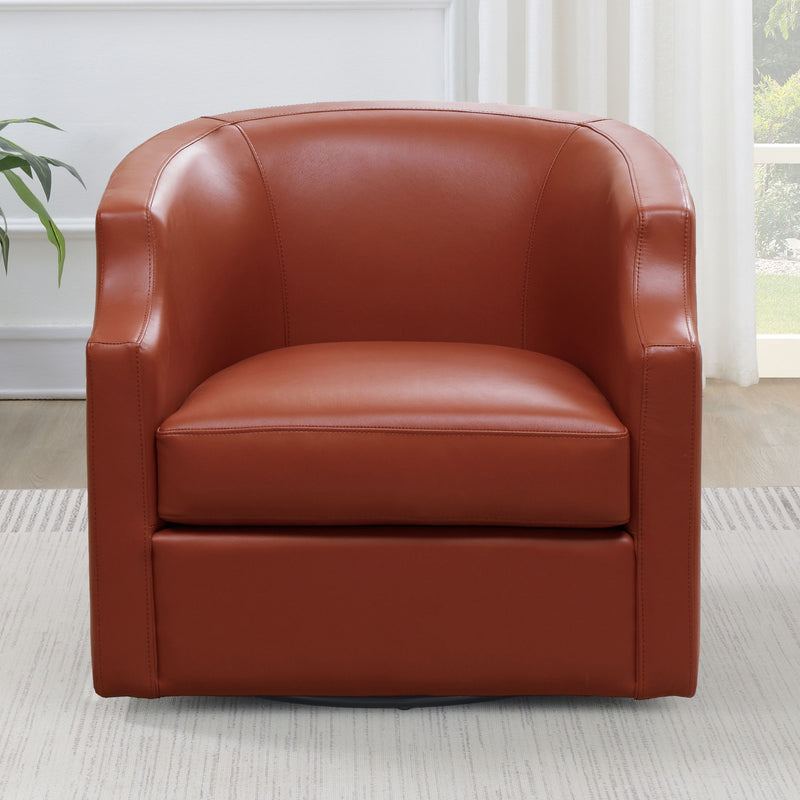 Emmett - Swivel Glider Barrel Chair With Clip Arm Design - R&R Furniture Gallery (Fountain Valley, CA)