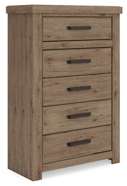 Oliandon - Five Drawer Chest - Light Brown - R&R Furniture Gallery (Fountain Valley, CA)