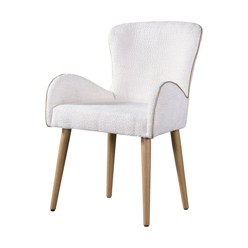 Adalynn - Side Chair (Set of 2) - Beige Boucle & Oak - R&R Furniture Gallery (Fountain Valley, CA)