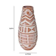Earthenware - Aztec Teardrop Flower Vase - Terracotta - R&R Furniture Gallery (Fountain Valley, CA)
