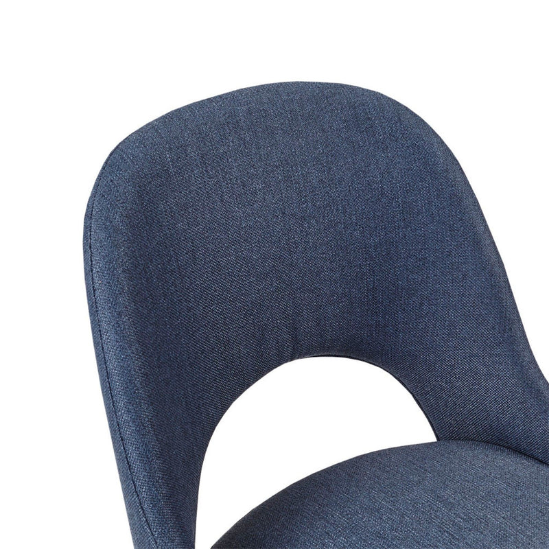 Dining Side Chair Upholstered Textured (Set of 2) - Navy - R&R Furniture Gallery (Fountain Valley, CA)