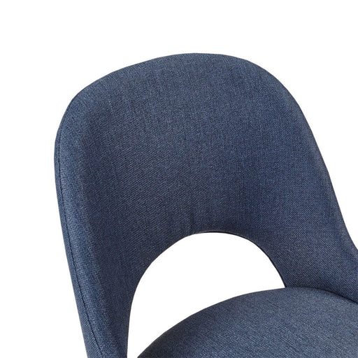 Dining Side Chair Upholstered Textured (Set of 2) - Navy - R&R Furniture Gallery (Fountain Valley, CA)