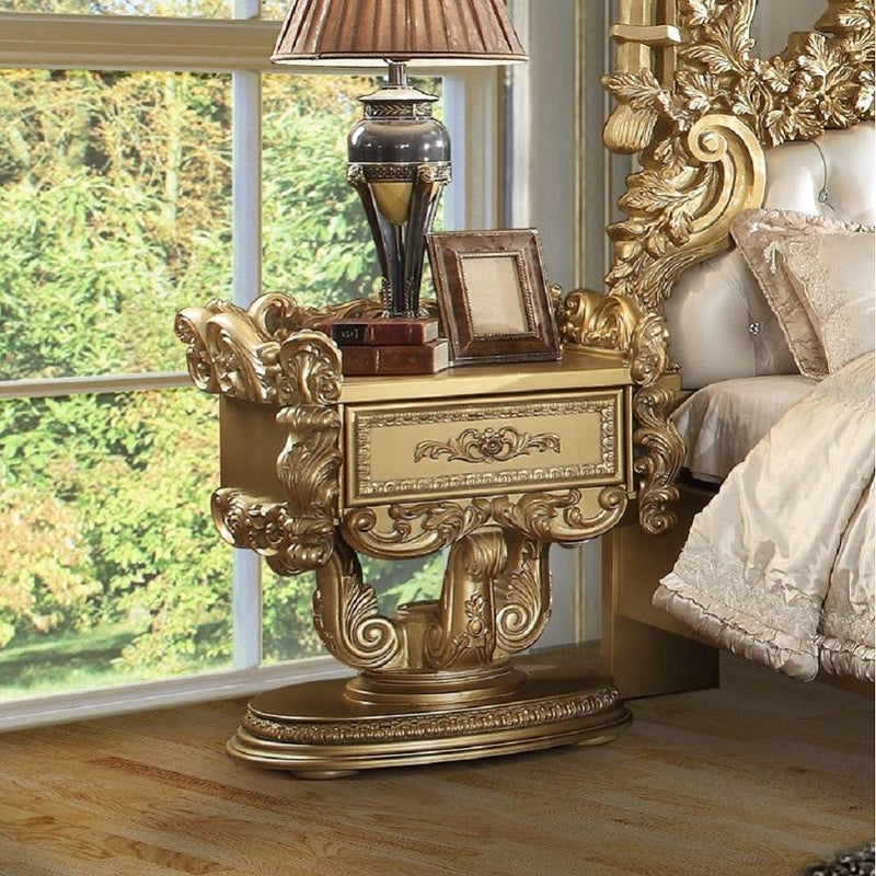Bernadette - Nightstand - Gold - R&R Furniture Gallery (Fountain Valley, CA)