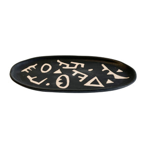 Earthenware - Runes Catchall Dish - Black - R&R Furniture Gallery (Fountain Valley, CA)