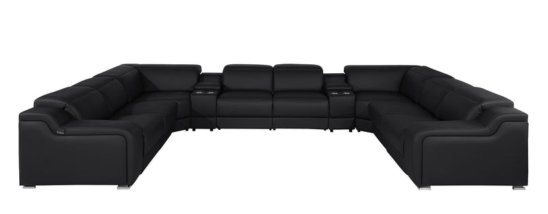 1116 - 10-Piece U-Shaped Sectional Sofa In With 4 Power Recliners & Power Headrests