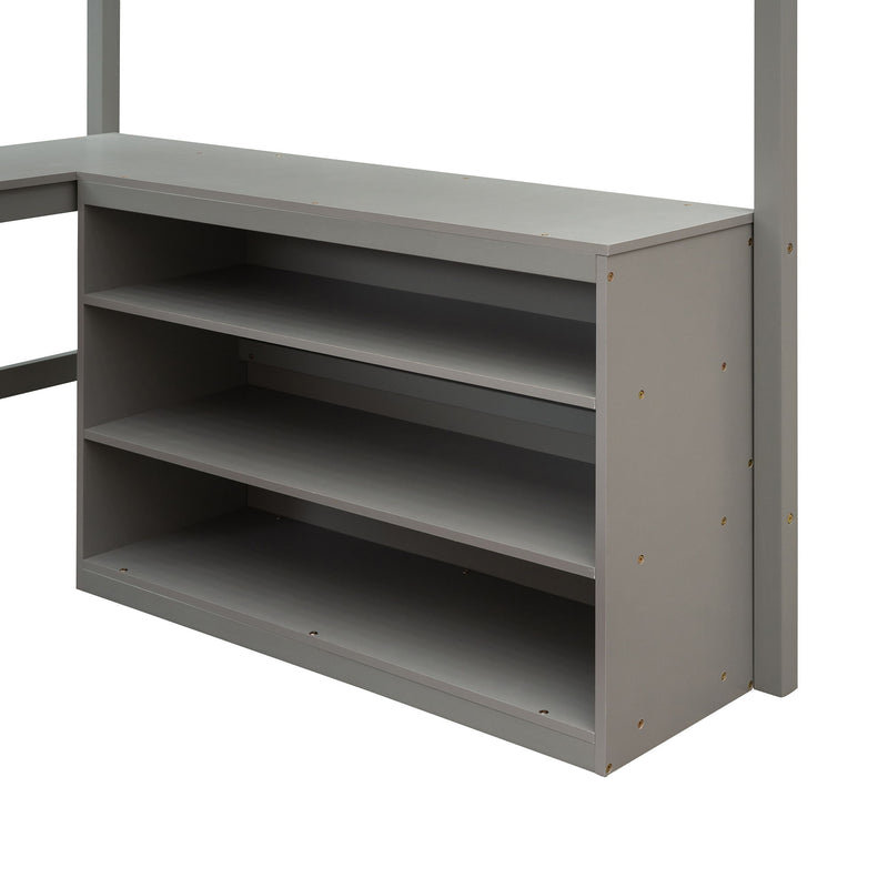 Loft Bed With Shelves With Desk - R&R Furniture Gallery (Fountain Valley, CA)