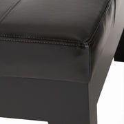 Chatham - Ottoman With Drawer Leather Storage Solution - Dark Coffee - R&R Furniture Gallery (Fountain Valley, CA)