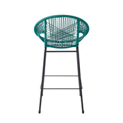 Set of two Ferrara outdoor patio barstools by Noble House, featuring metal frames and cushioned seats for outdoor seating.