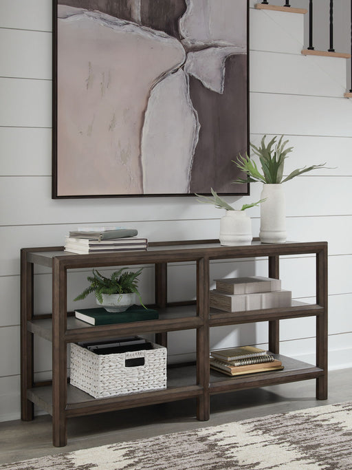 Kallenny - Sofa Table - Brown / Gray - R&R Furniture Gallery (Fountain Valley, CA)