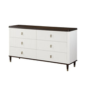 Carena - Dresser With Jewelry Tray - White & Brown - R&R Furniture Gallery (Fountain Valley, CA)