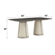 Kasa - Dining Table - Sintered Stone Top & Champagne - R&R Furniture Gallery (Fountain Valley, CA)
