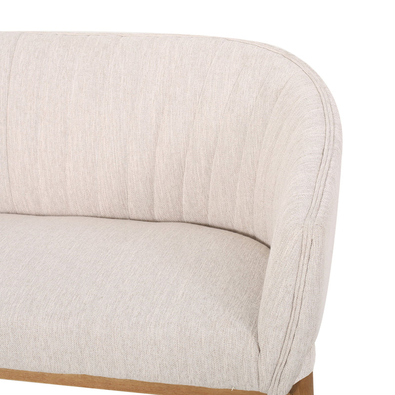 Mid Century Modern Loveseat With Channel Stitched Backrest - R&R Furniture Gallery (Fountain Valley, CA)