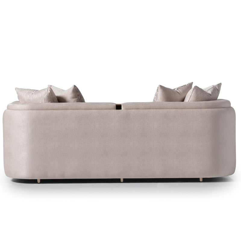 Carmela - Sofa - Almond / Gold - R&R Furniture Gallery (Fountain Valley, CA)