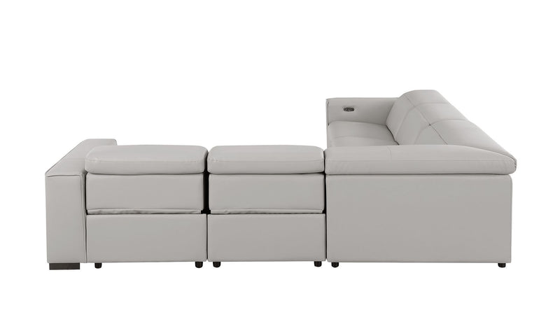 1208 - Leather Reclining Set (Sofa & Loveseat With 4 Power Recliners)