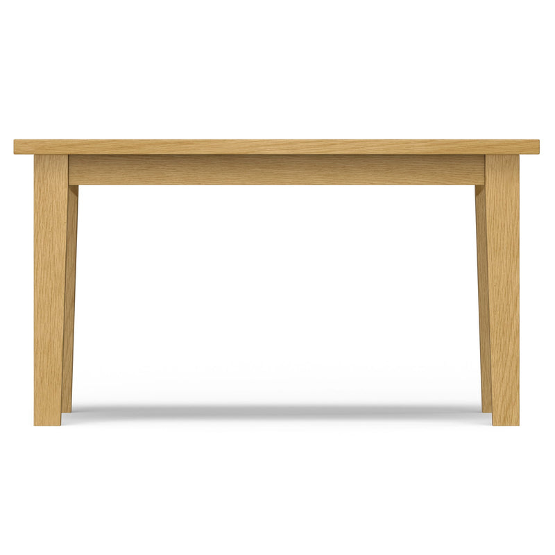 Eastwood handcrafted dining table by Simpli-Home with a wooden finish and sturdy legs, perfect for family dinners and gatherings.