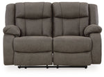 First Base - Reclining Loveseat - Gunmetal - R&R Furniture Gallery (Fountain Valley, CA)