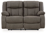 First Base - Reclining Loveseat - Gunmetal - R&R Furniture Gallery (Fountain Valley, CA)