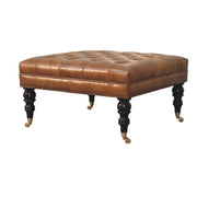 Buffalo - Ottoman With Castor Legs - R&R Furniture Gallery (Fountain Valley, CA)