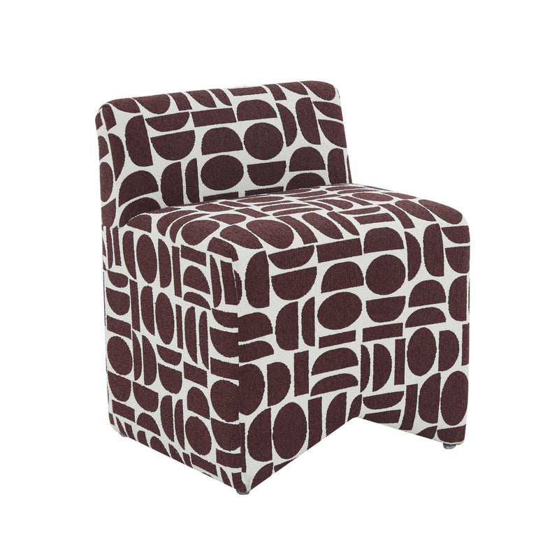 Pippa - Geometric Jacquard Weave Stool - R&R Furniture Gallery (Fountain Valley, CA)